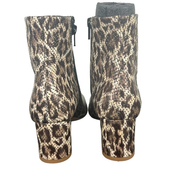 AGL MARETTE SNAKE EMBOSSED LEATHER ANKLE BOOTS IN LEOPARD NWOB‎ WOMEN'S SIZE 36 - Picture 5 of 13